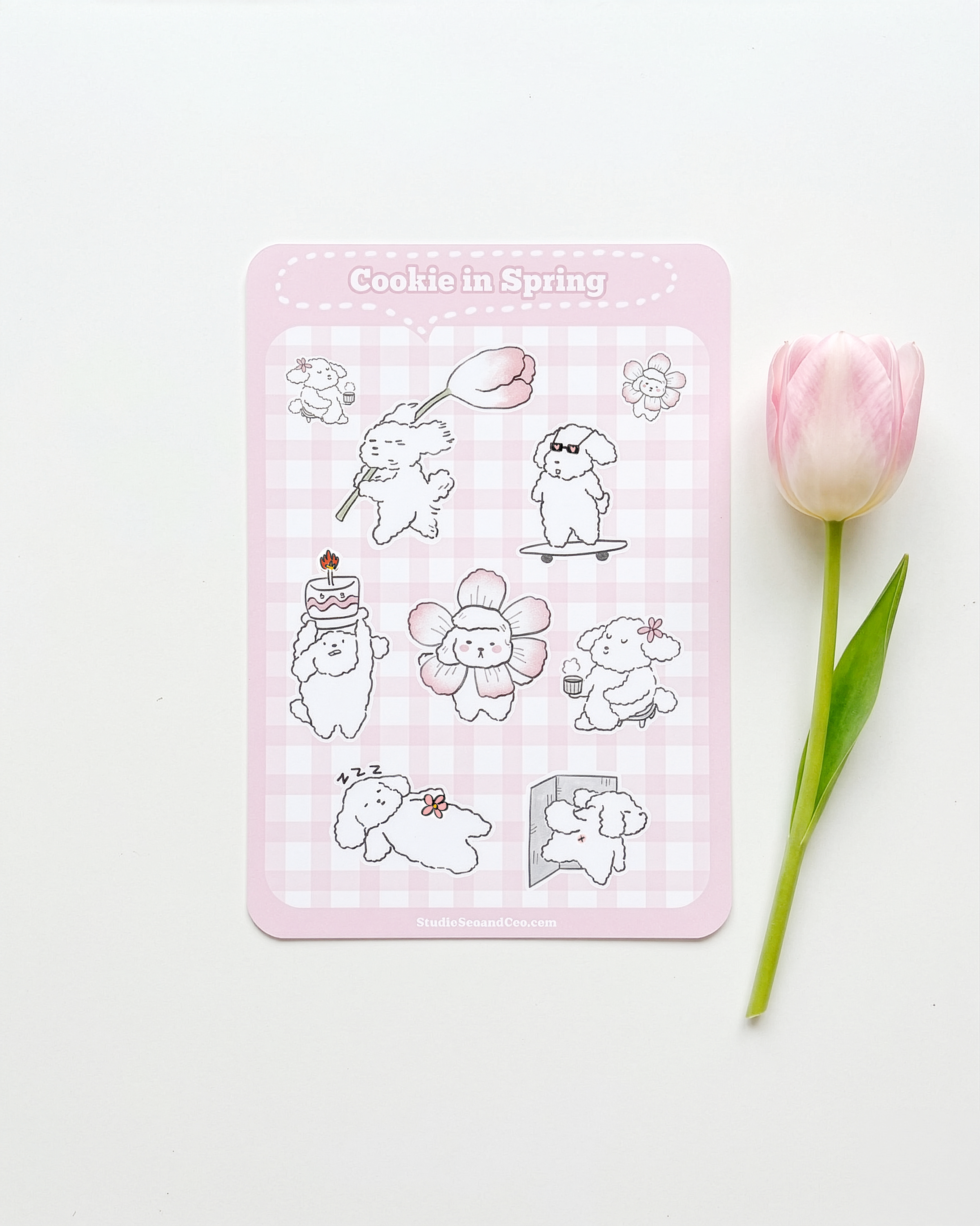 Cookie in Spring Sticker Sheet