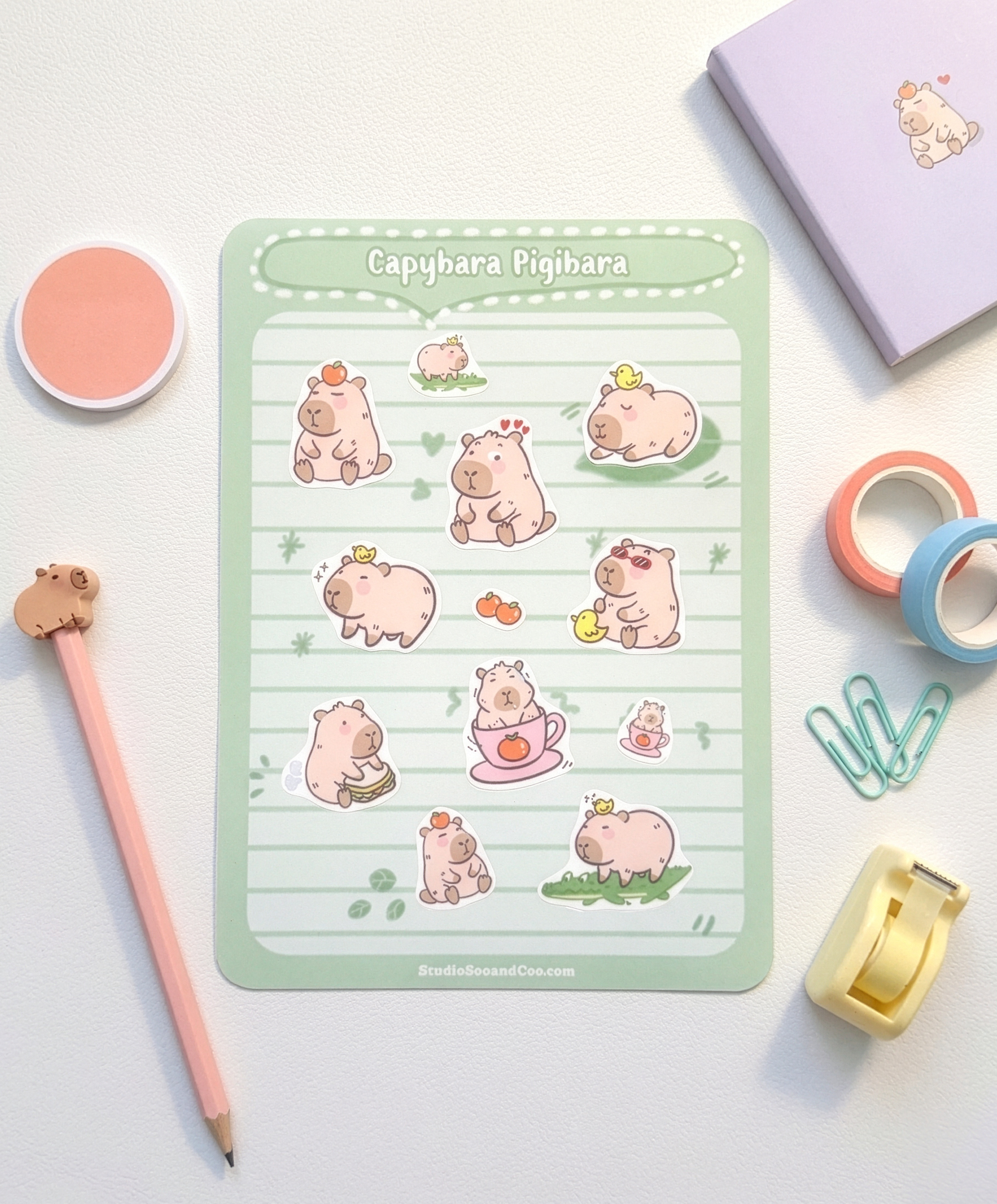 Capybara Sticker Sheet